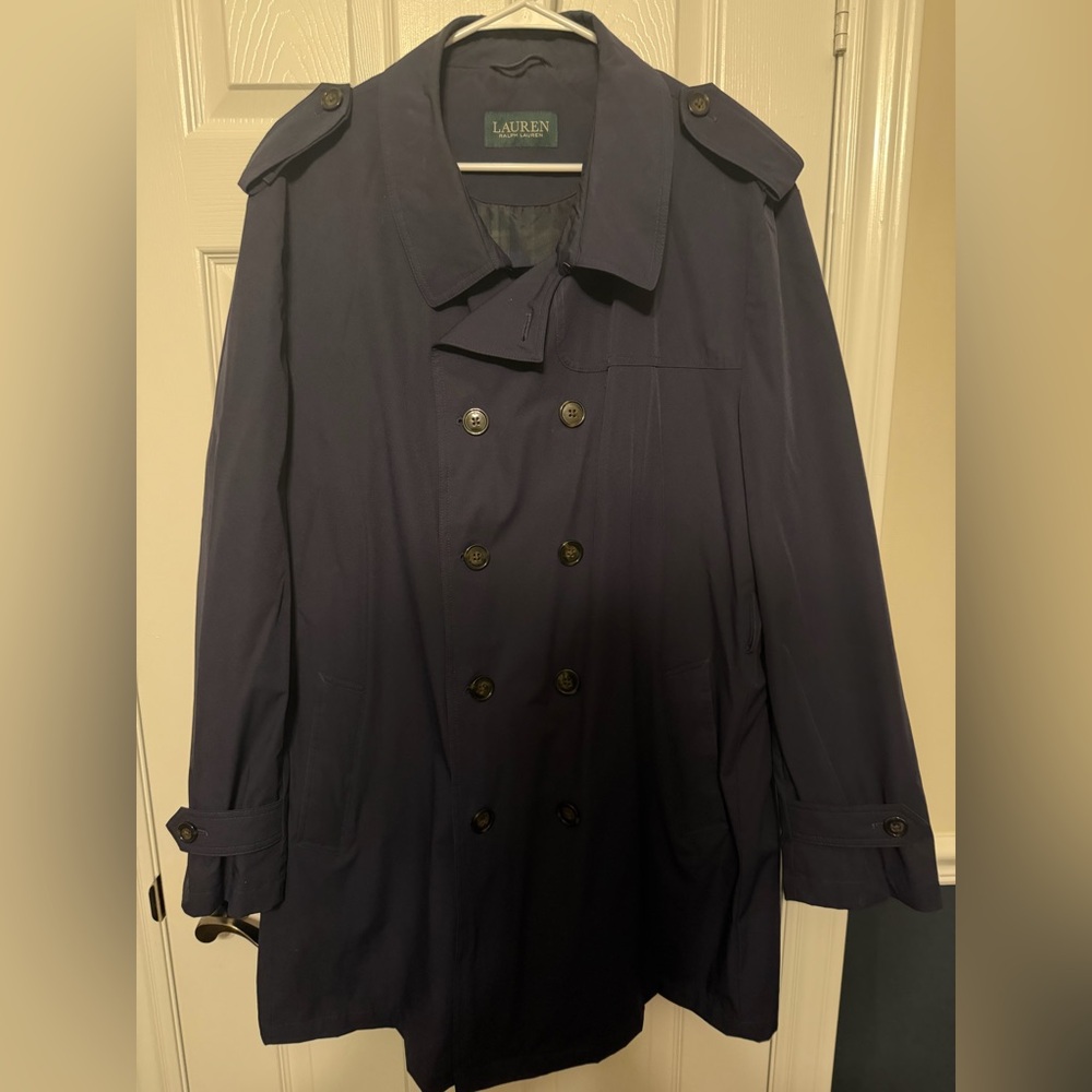 Ralph Lauren Men's Dark Blue Trench Coat